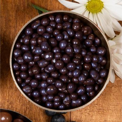 Bleuets séchés enrobés de chocolat noir