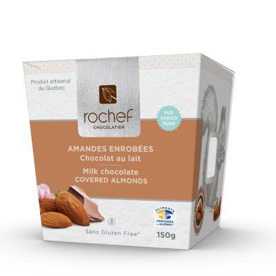 Amandes enrobées de chocolat au lait