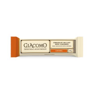 Présentoir de chocolat belge avec centre caramel