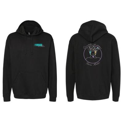 Molleton capuchon noir - Médium