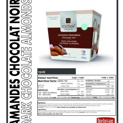 Amandes enrobées de chocolat noir