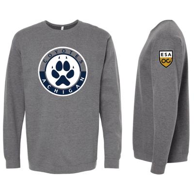 Molleton à col rond gris cendré - Coyote - XXLarge