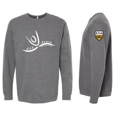 Molleton à col rond gris cendré - Danse- Large